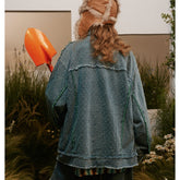 Unisex Jacket Vintage Washed Denim Jacket Loose Jacket